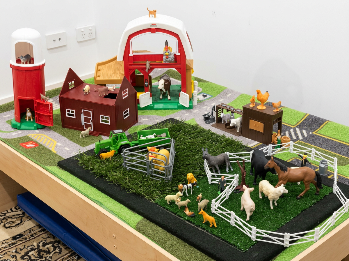 Big farm playscape with animals